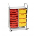 Callero Plus Double Trolley with Shallow and Deep Trays